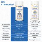 Comparison of #1immunity 70% IgG Extra Strength and 22% IgG Regular Strength bovine colostrum supplements for immune support and gut health